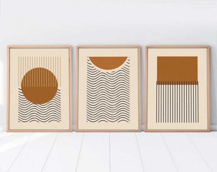 Wallity Huhu100 Pintura Decorativa en MDF con Marco (3 Piezas) 50 x 70 cm Wallity Huhu100 Pintura Decorativa en MDF con Marco (3 Piezas) 50 x 70 cm